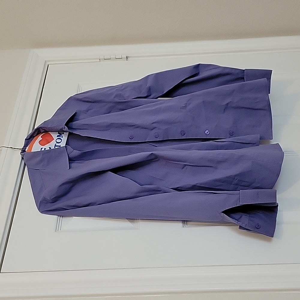 Womens purple button up shirt